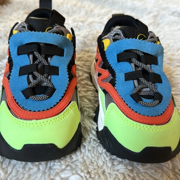 Javi Swiftly Shoes Sneakers Blu/Red/YLW Kids TD US Size 7C - Picture 15 of 15